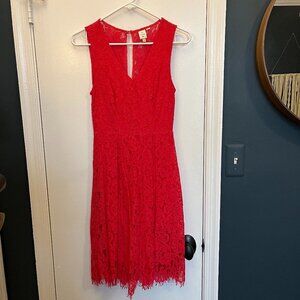 Anthropologie pink cocktail dress